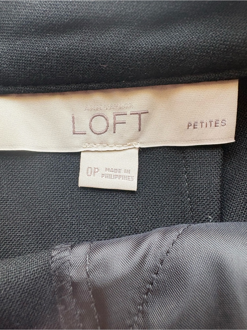 LOFT Black Pencil Skirt with Front Slant Pockets - Picture 3 of 3